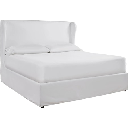 Transitional King Upholstered Bed