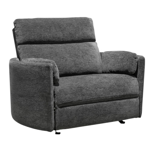 Casual Extra Wide Power Glider Recliner with USB Port