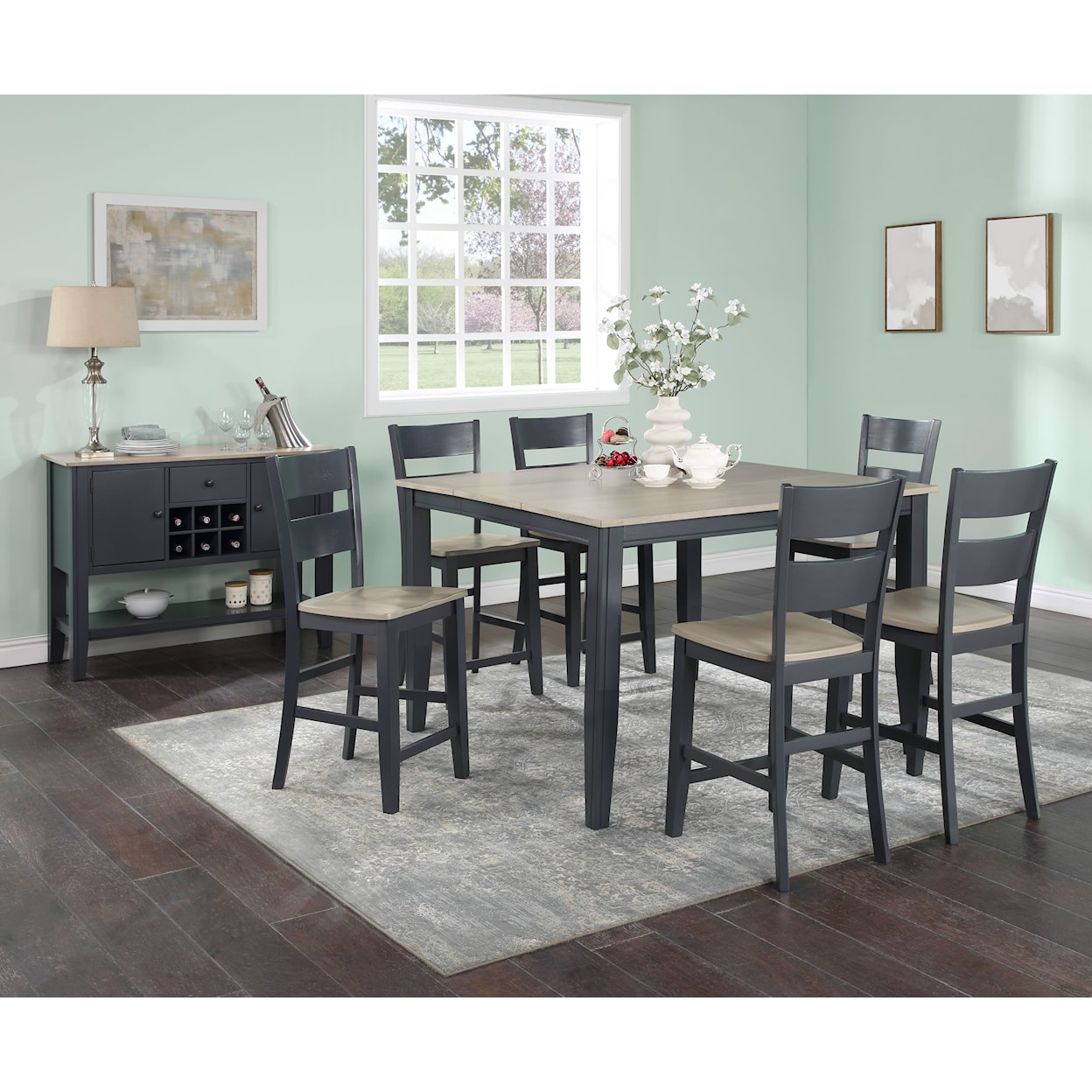 HH Barry 7-Piece Counter Height Dining Set