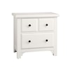 Carolina Bedroom Cool Farmhouse 2-Drawer Nightstand