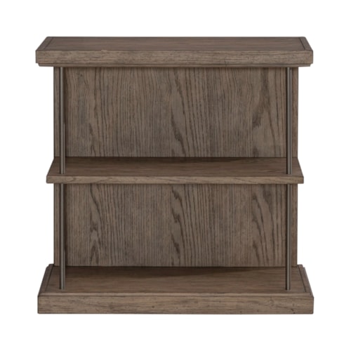 Contemporary Chair Side Table with Open Storage