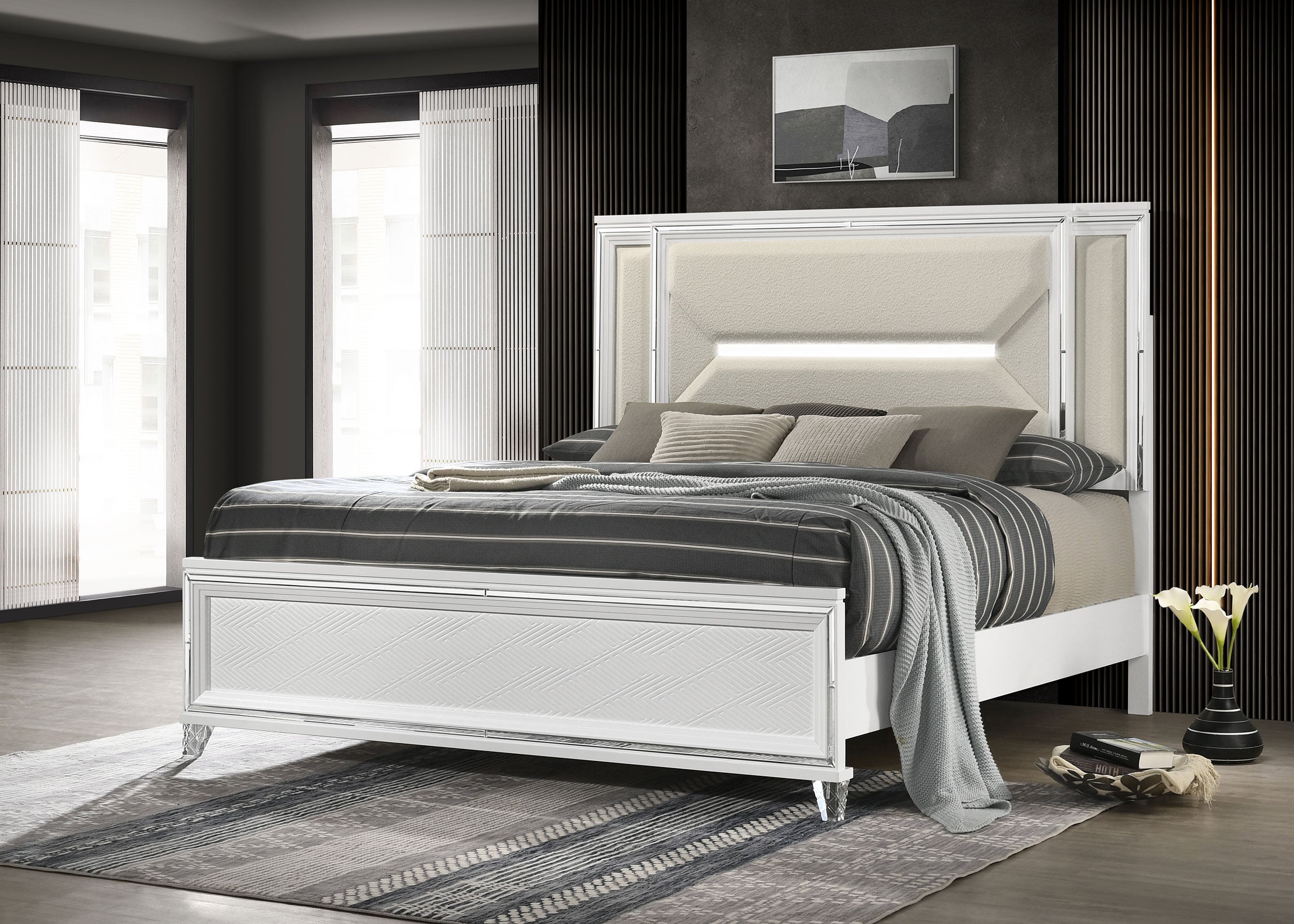Coaster Marmore 64-Inch Queen Panel Bed