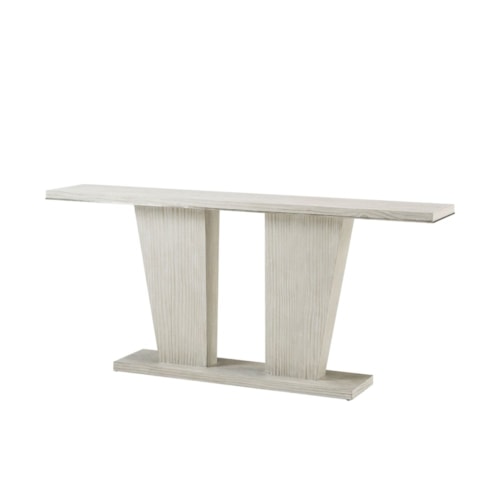 Pine Double Pedestal Console Table