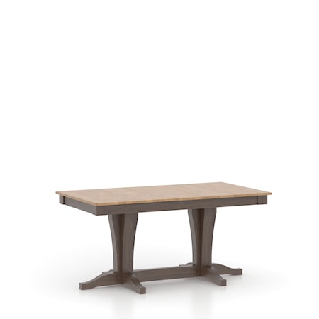 Customizable Rectangular Table with Pedestal