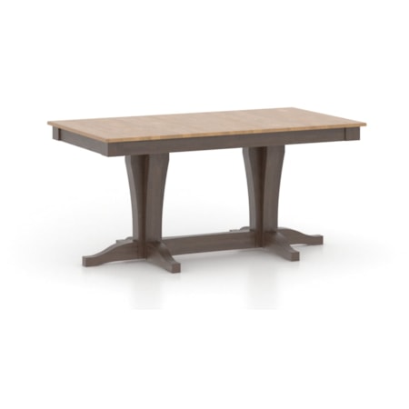 Customizable Rectangular Table with Pedestal