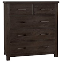 Rustic 5-Drawer Chest of Drawers