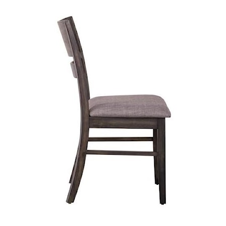 Slat Back Upholstered Side Chair