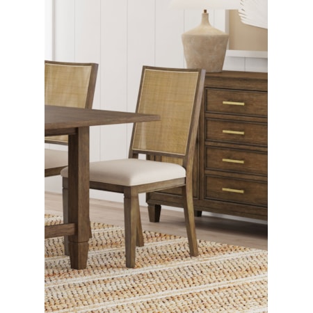 Matisse Woven Rattan Back Dining Side Chair