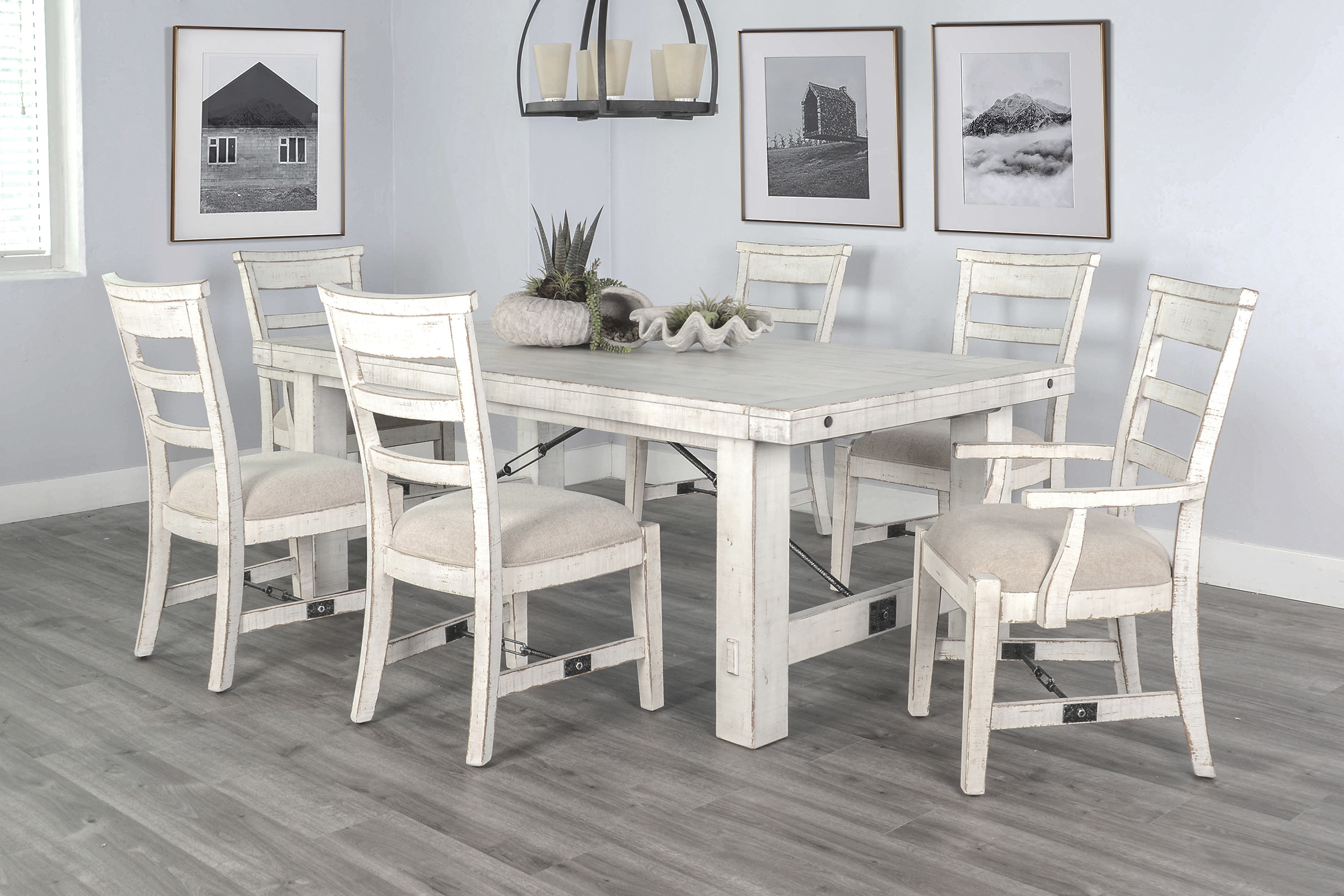 Extension Wood Dining Table Set