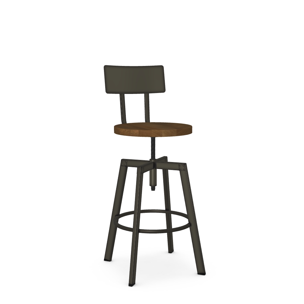 Adjustable Open Back Bar Stool