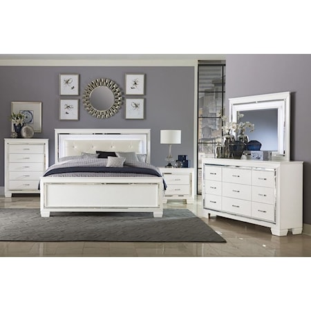 Glam 5-Piece Full Bedroom Group