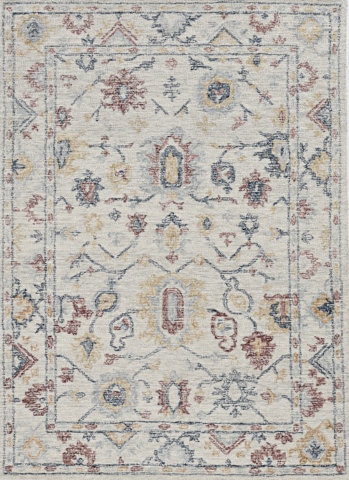6'6" x 9'6" Ivory Rectangle Rug