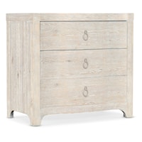 Casual 3-Drawer Nightstand with USB Ports