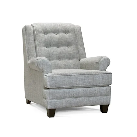 Transitional Accent Chair with Button Tufting