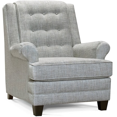 Transitional Accent Chair with Button Tufting