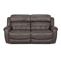 Casual Double Reclining Two-Seat Power Sofa with Pillow Arms