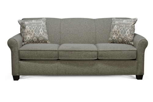 Transitional Sofa with Accent Pillows