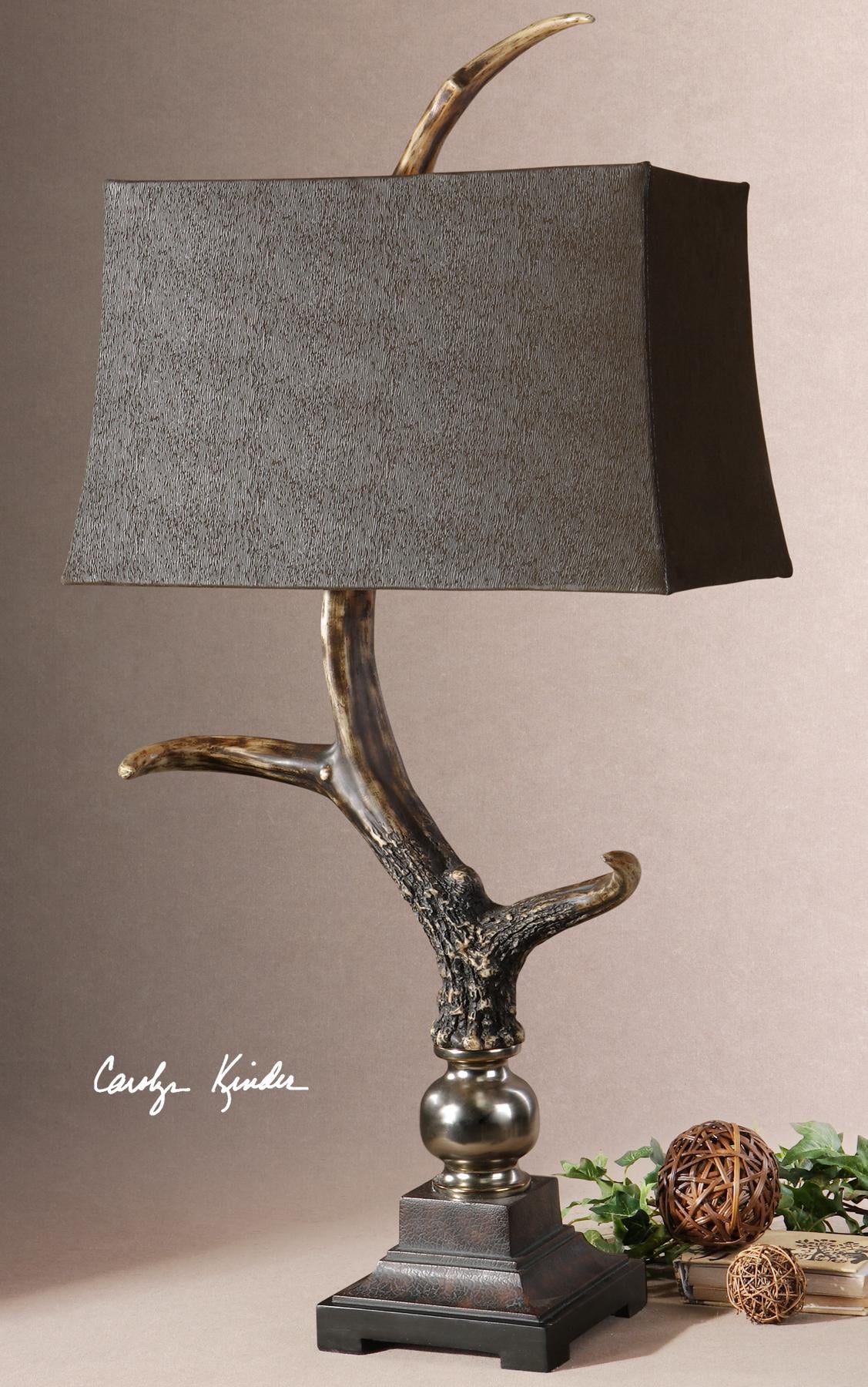 Uttermost Table Lamps Stag Horn Dark Shade