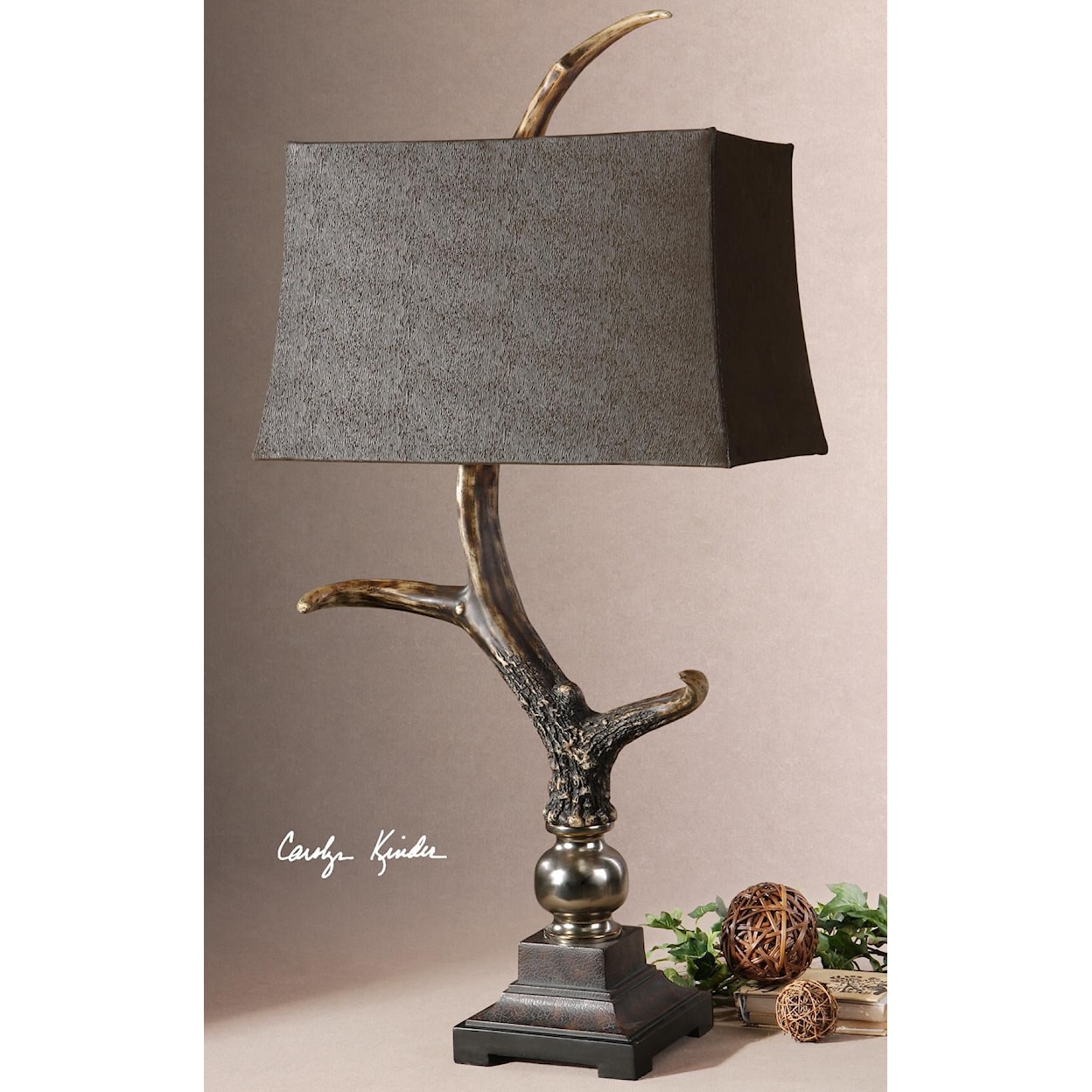 Uttermost Table Lamps Stag Horn Dark Shade