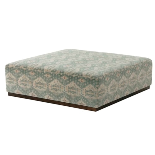 Contemporary 52" Square Ottoman with Plinth Base