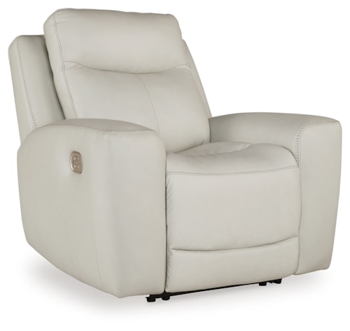 Leather Match Power Recliner