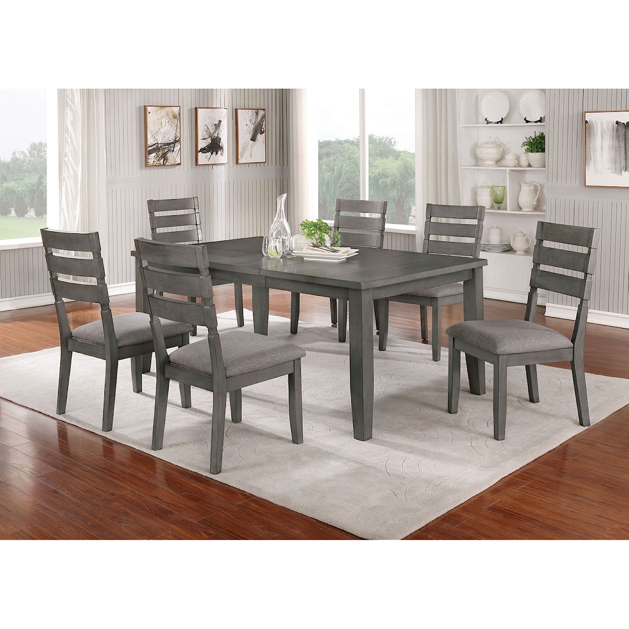 Furniture of America Viana 7-Piece Dining Set