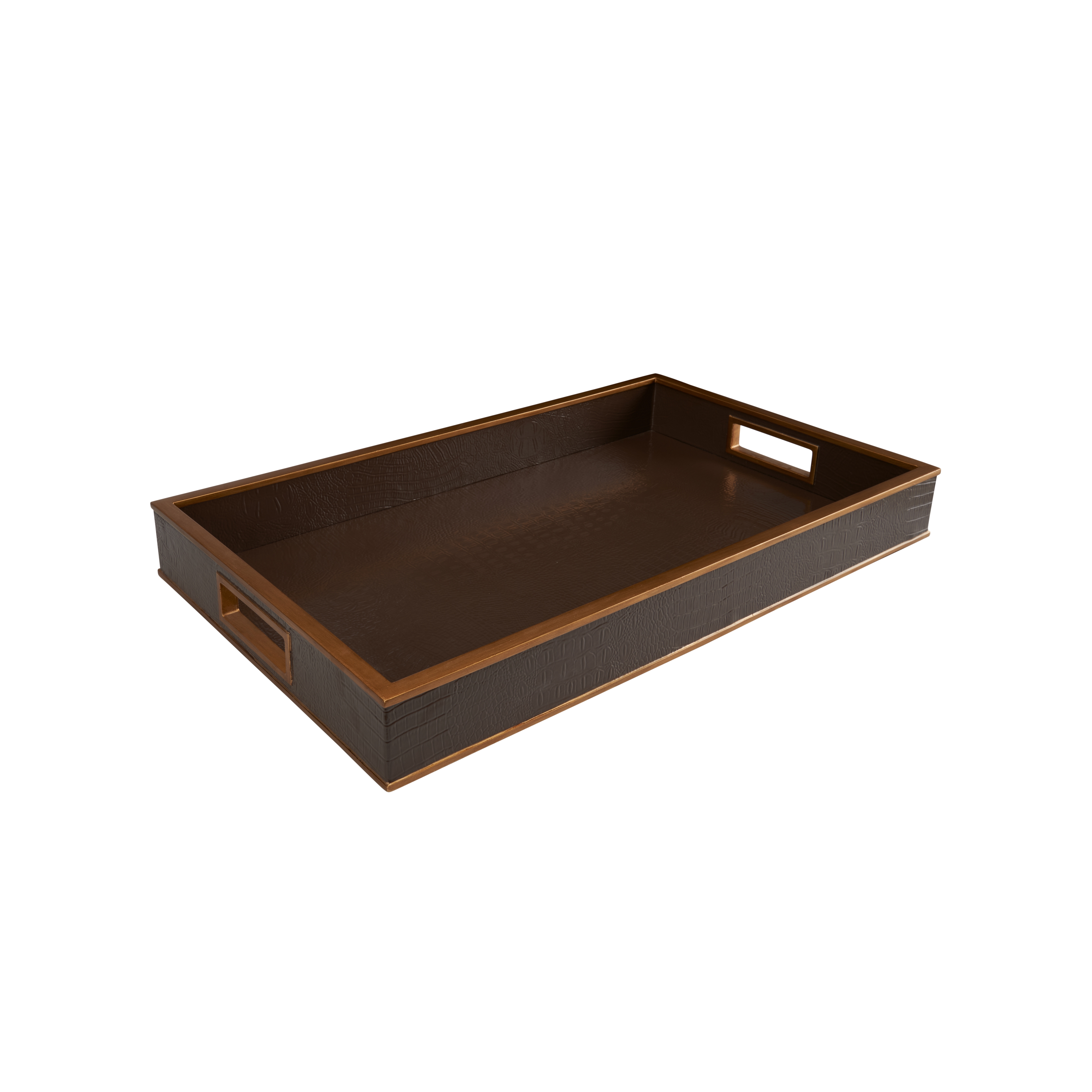 Chelsea House Shayla Copas Reddington Tray - Brown Croco
