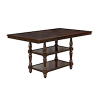 Transitional Counter Height Dining Table with Turned Legs