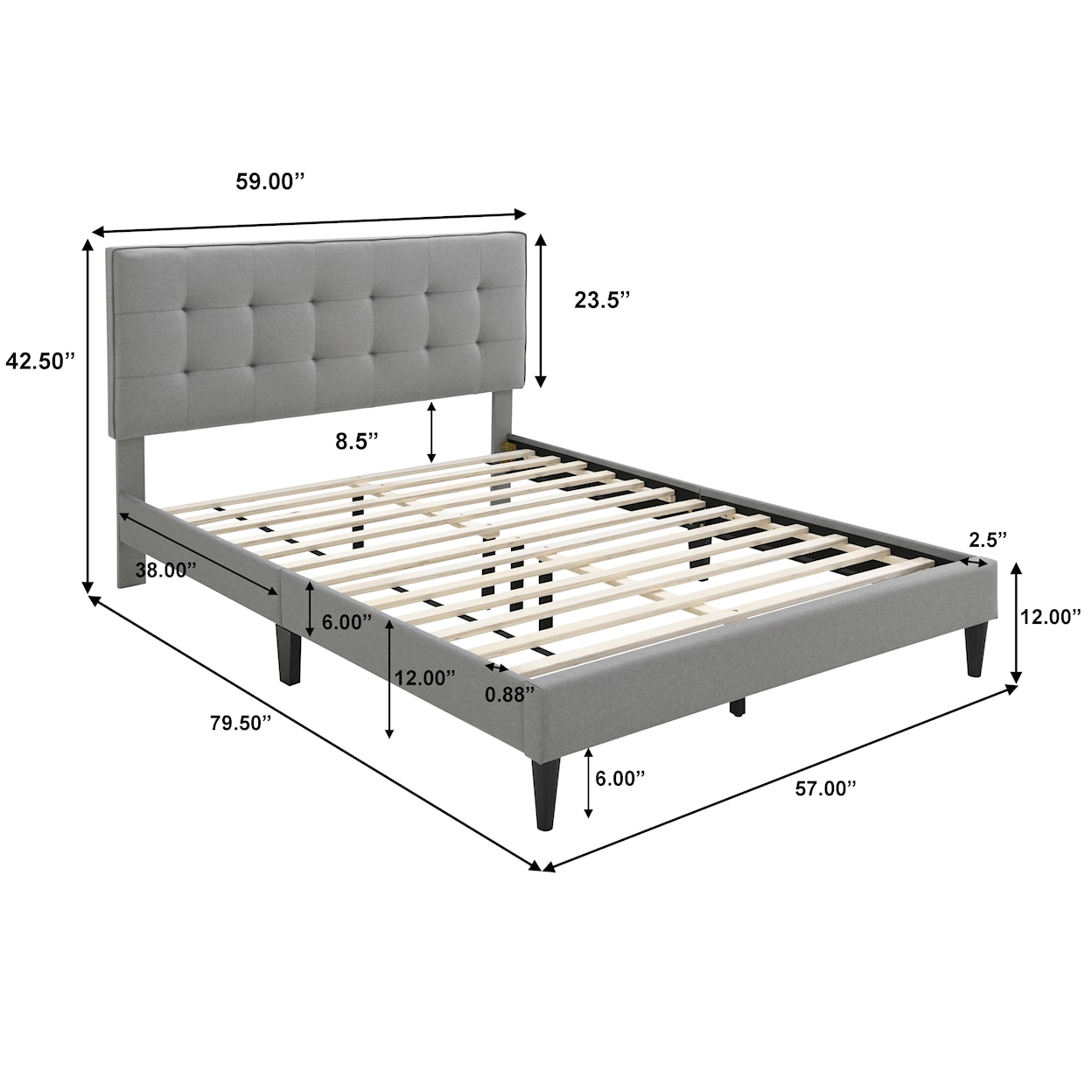 Accentrics Home Fashion Beds Full Upholstered Bed