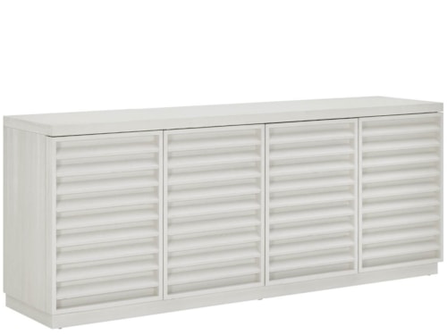 Coastal 4-Door Credenza with Silverware Tray