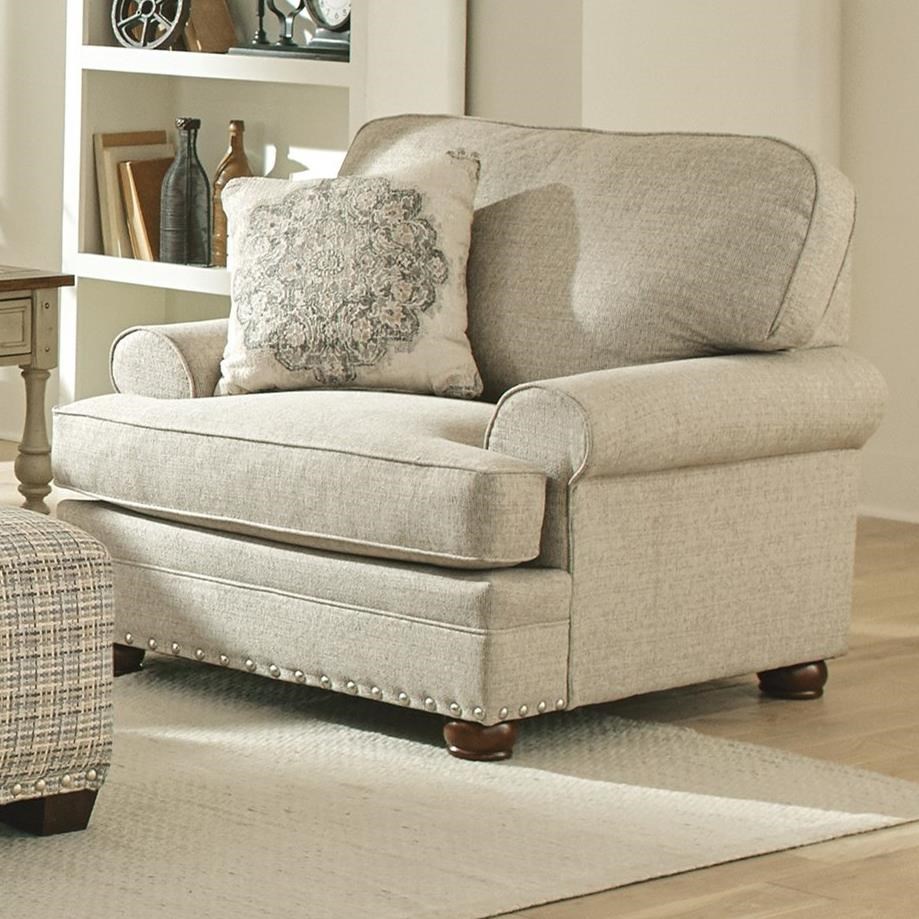 Ashley keereel fabric accent chair and a half with ottoman in deals sand