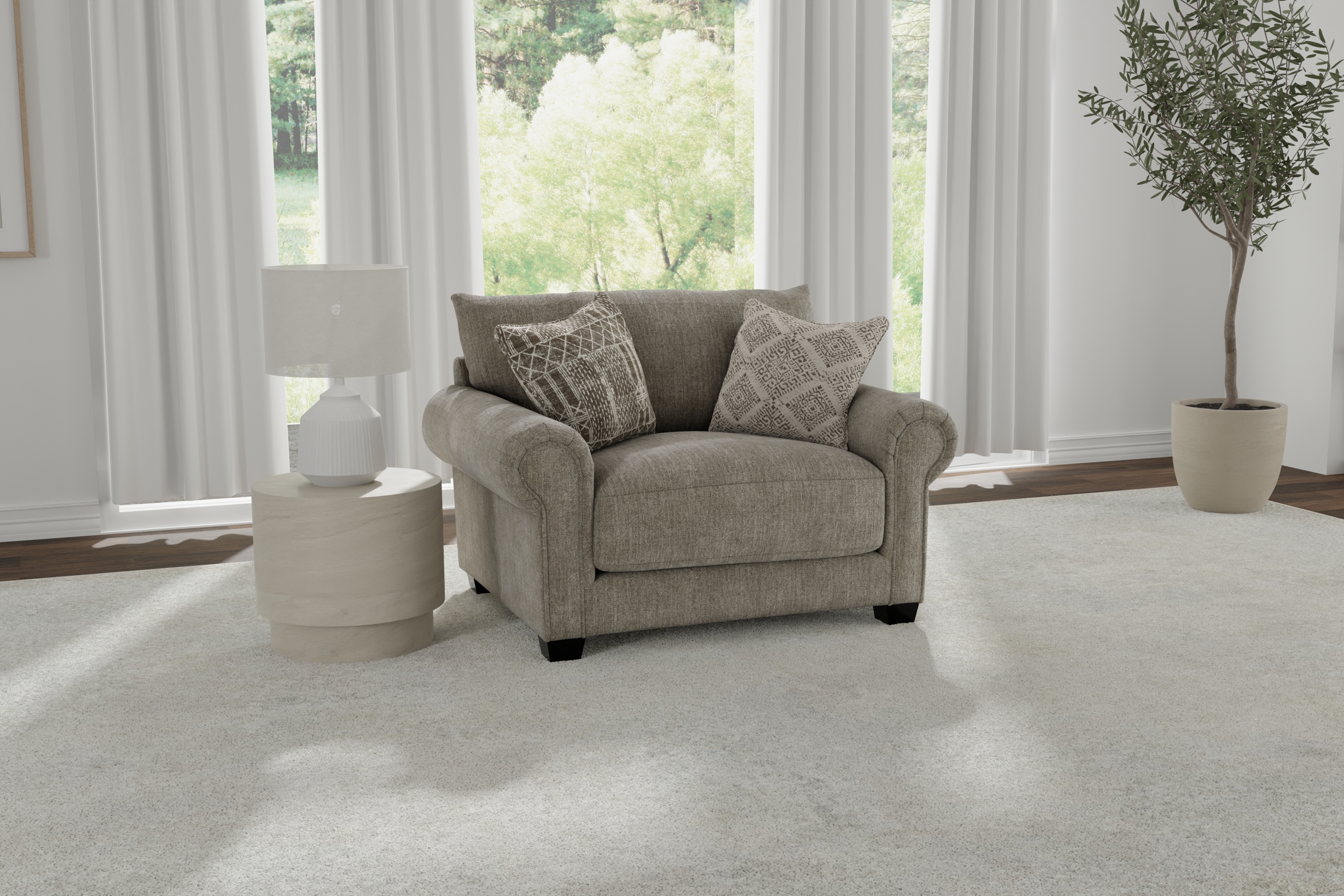 Jackson Furniture Barrett Chair and a Half with 2-Throw Pillows