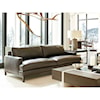 Barclay Butera Barclay Butera Upholstery Horizon Sofa w/ Dark Brown Leather & Bronze