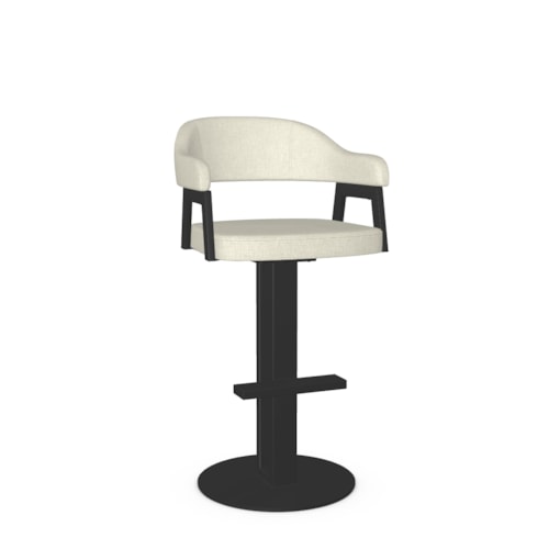 Contemporary Upholstered Bar Height Swivel Stool