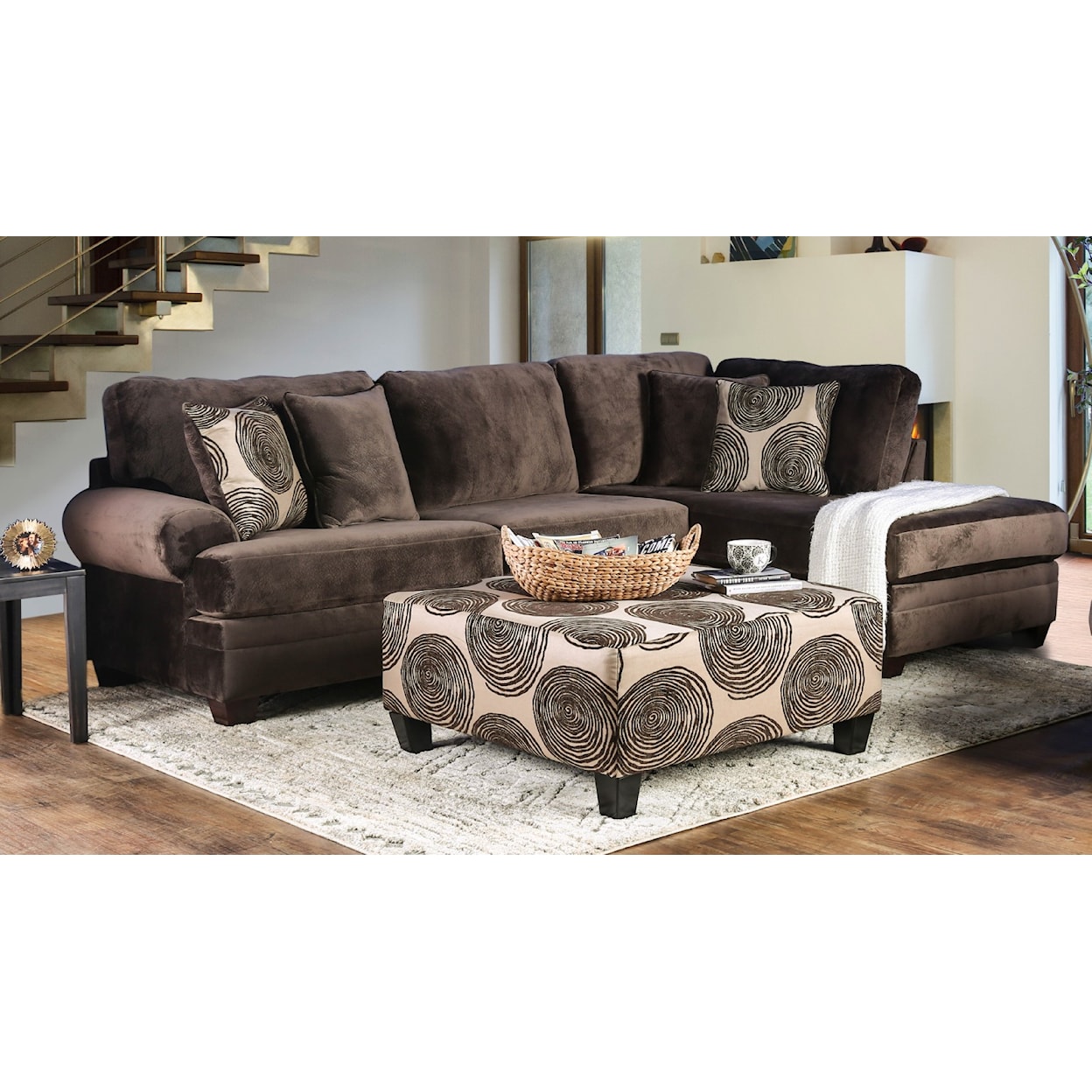 Furniture of America - FOA Bonaventura Sectional with Chaise