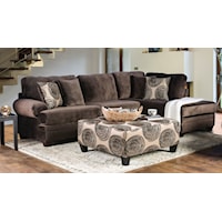 Rolled Arm Sectional with Chaise