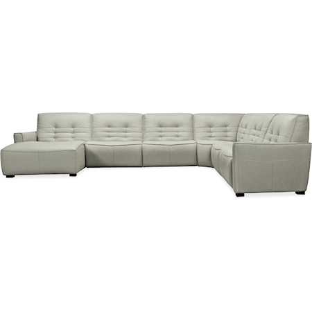 6-Piece Left-Facing Chaise Sectional Sofa