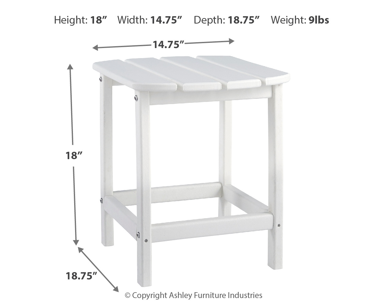 Signature Design by Ashley Sundown Treasure Rectangular End Table