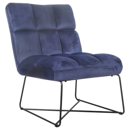 Lux Armless Accent Chair Midnight