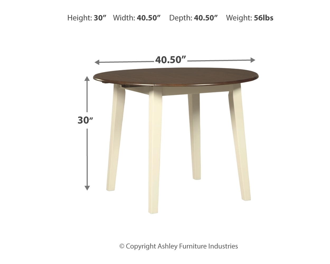 Round Drop Leaf Table