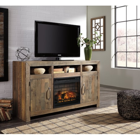 62&quot; TV Stand with Electric Fireplace