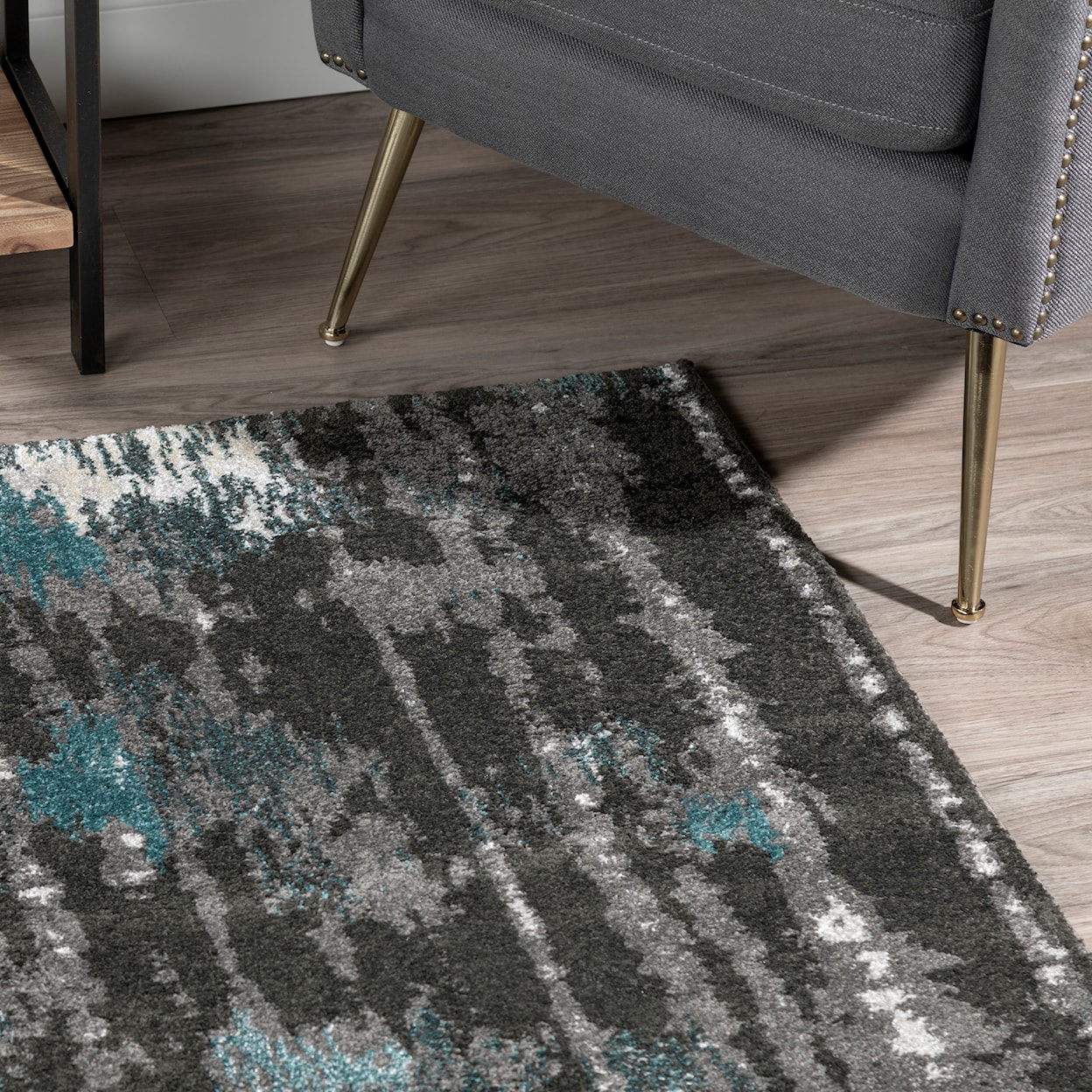 Dalyn Modern Greys Teal 5'3"X7'7" Rug