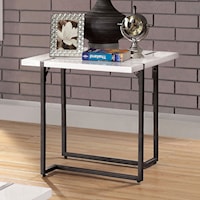 Contemporary End Table with Two Tone Finish