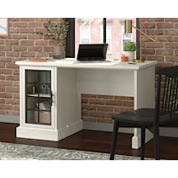 Contemporary Single Pedestal Computer Desk with Adjustable Shelf