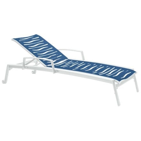 Adj. Wave Segment Chaise Lounge w/Wheels