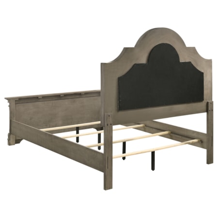 Wood Cal King Panel Bed