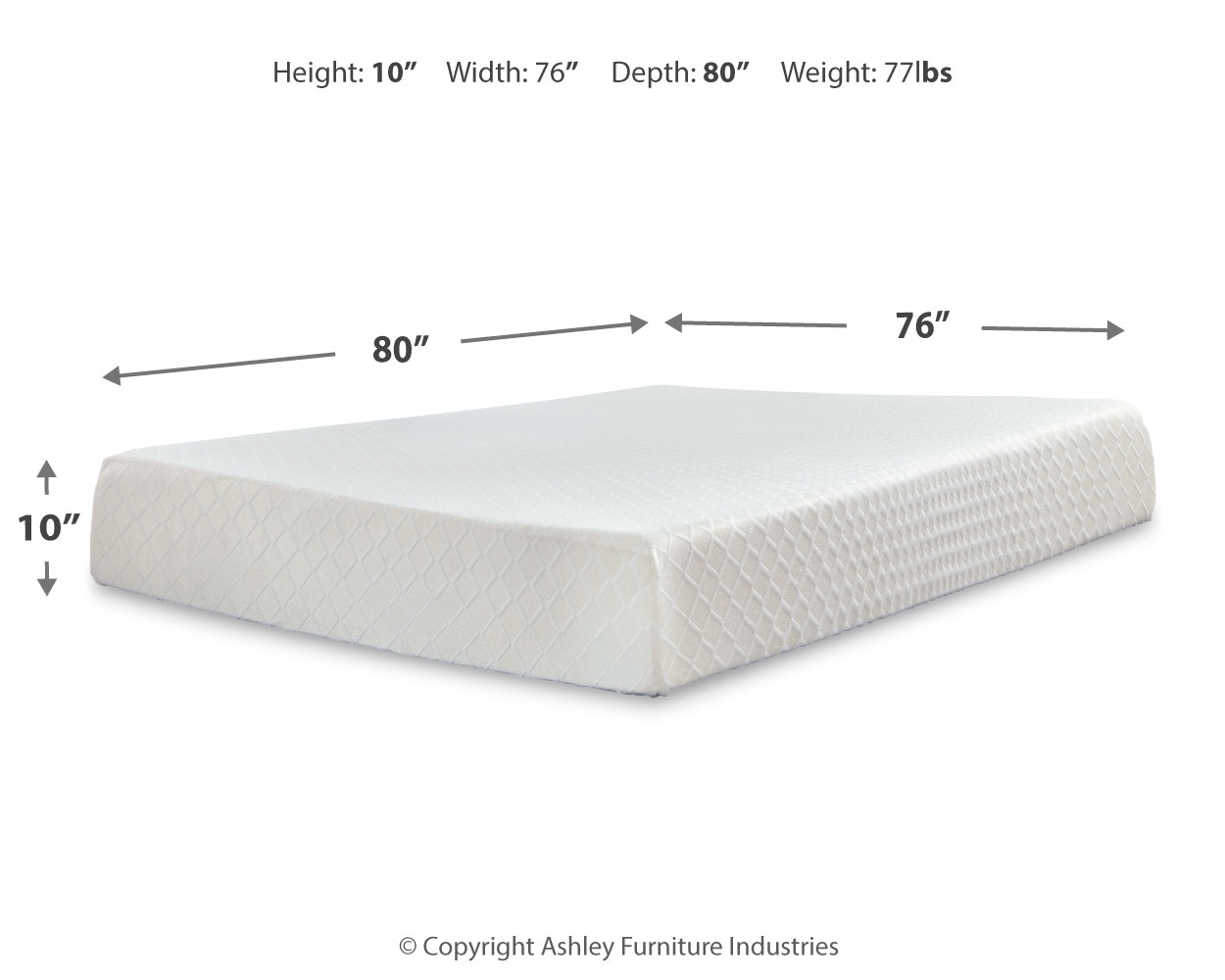 Sierra Sleep 10 Inch Chime Memory Foam King Mattress And Foundation