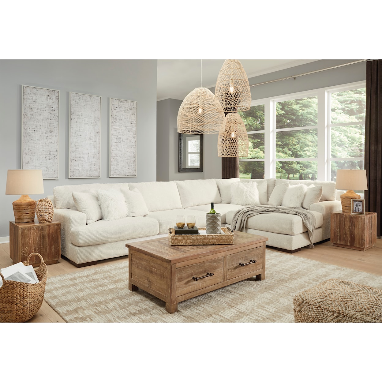 Signature Design by Ashley Zada 4-Piece Sectional with Chaise