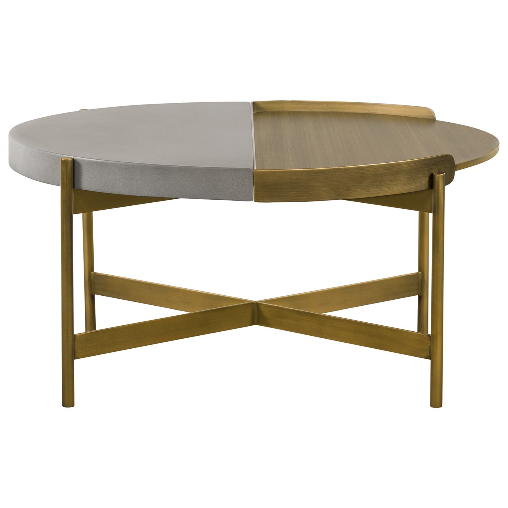 Armen Living Dua- Concrete Coffee Table