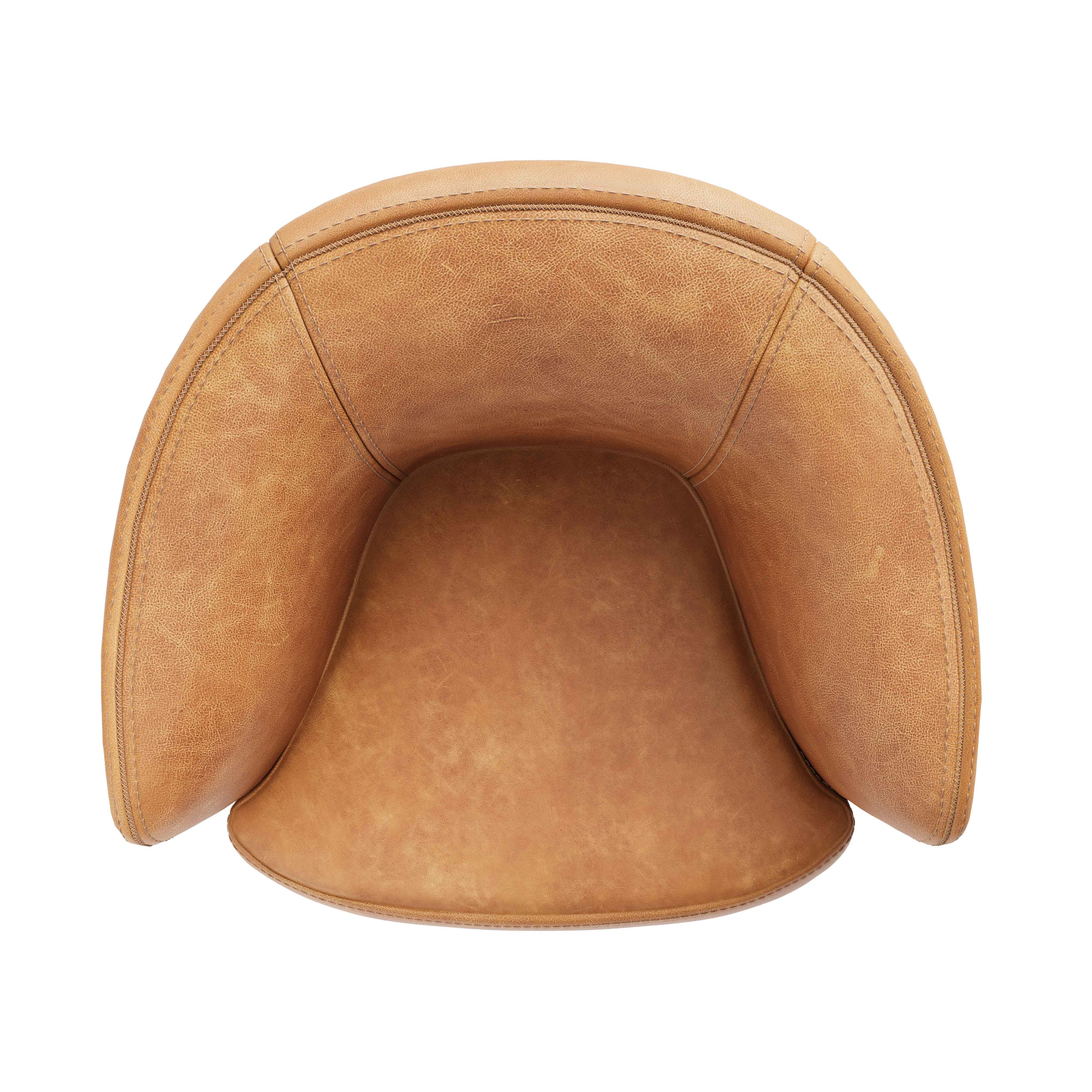 Parker Living Barolo Leather Swivel Barrel Chair